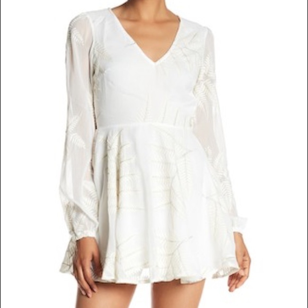 NWOT Lovers+Friends White Embroidered Shimmy Dress